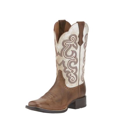 Ariat Western: Quickdraw Botas Western Mujer - Marrones / Beige (GIRZX6374)